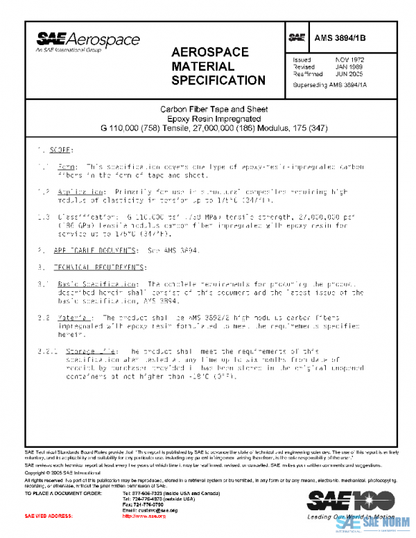 SAE AMS3894/1B PDF SAE AMS3894/1B PDF