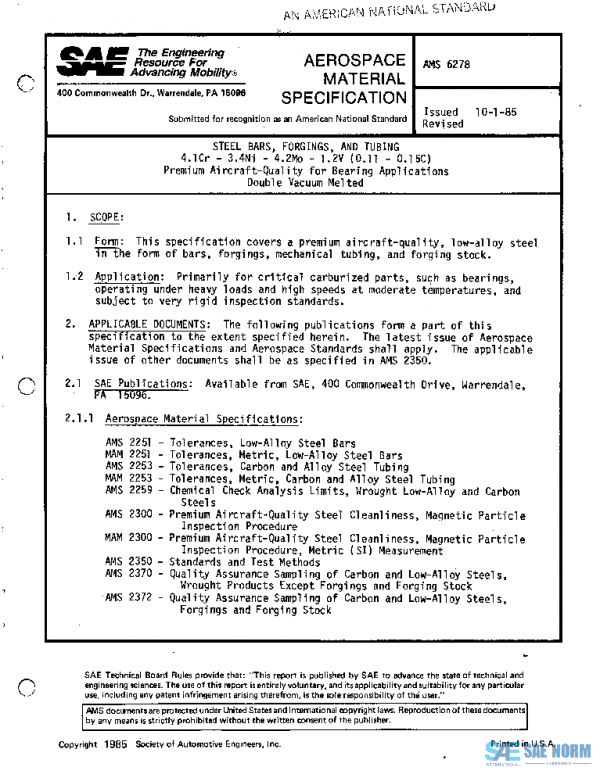 SAE AMS6278 PDF