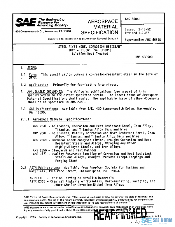 SAE AMS5686E PDF SAE AMS5686E PDF
