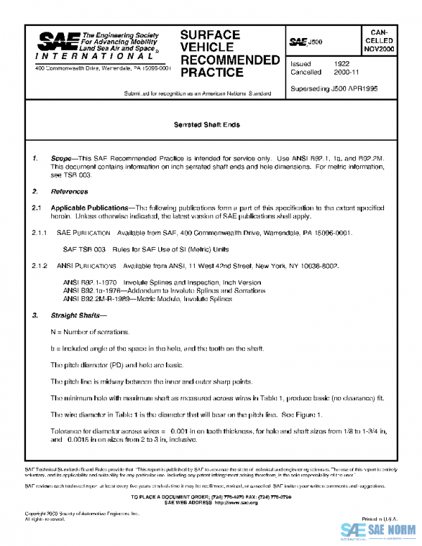 SAE J500_200011 PDF