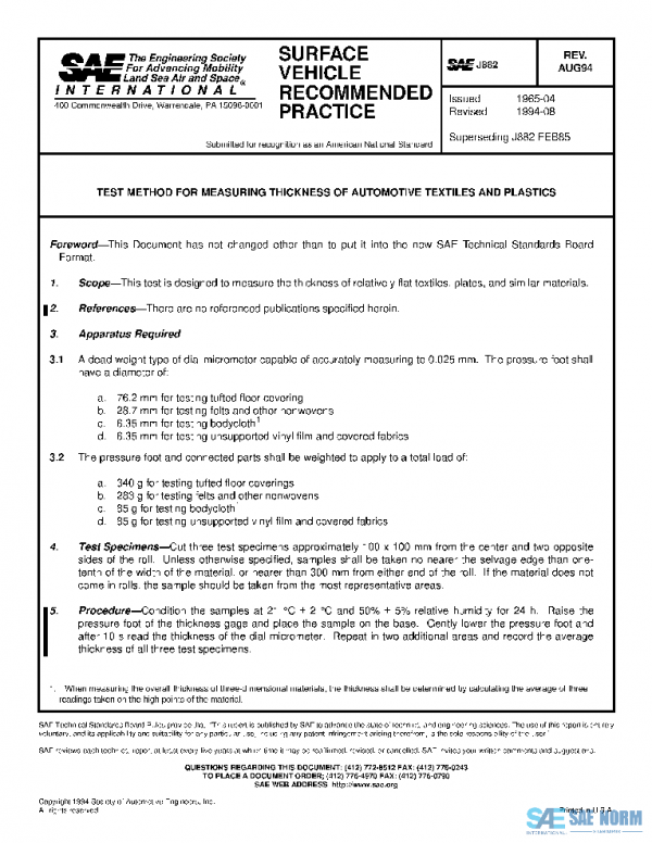 SAE J882_199408 PDF SAE J882_199408 PDF