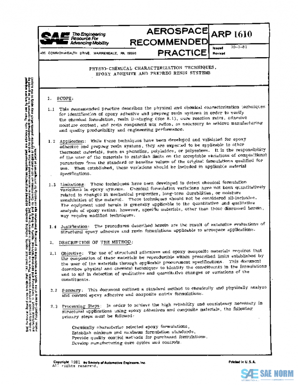 SAE ARP1610 PDF