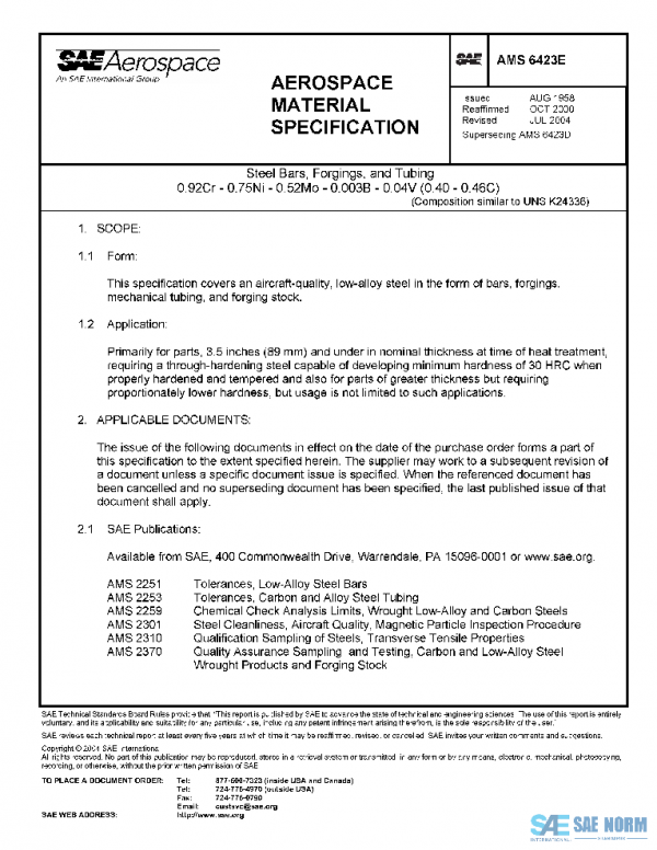 SAE AMS6423E PDF