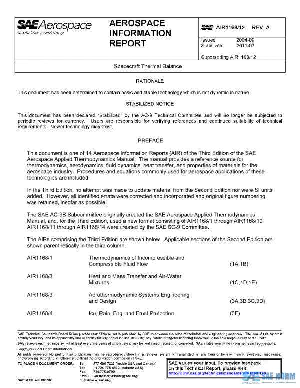 SAE AIR1168/12A PDF SAE AIR1168/12A PDF