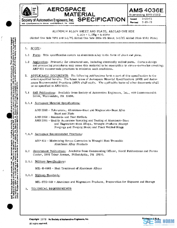 SAE AMS4036E PDF SAE AMS4036E PDF