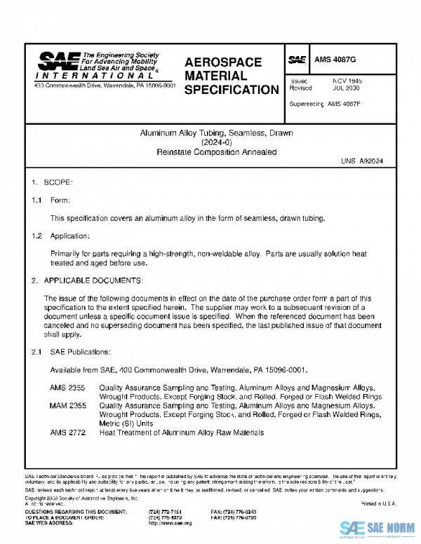 SAE AMS4087G PDF