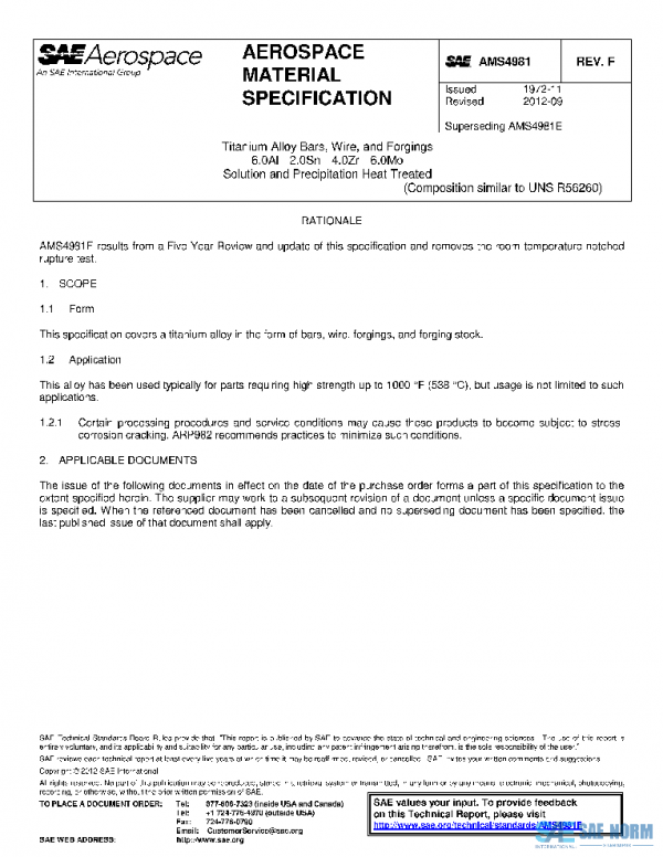 SAE AMS4981F PDF SAE AMS4981F PDF