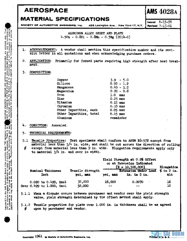 SAE AMS4028A PDF SAE AMS4028A PDF