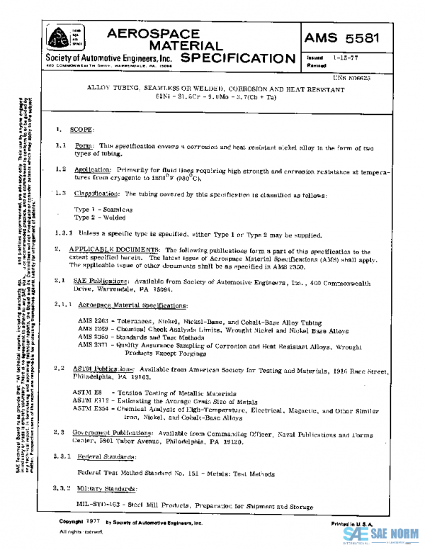 SAE AMS5581 PDF SAE AMS5581 PDF