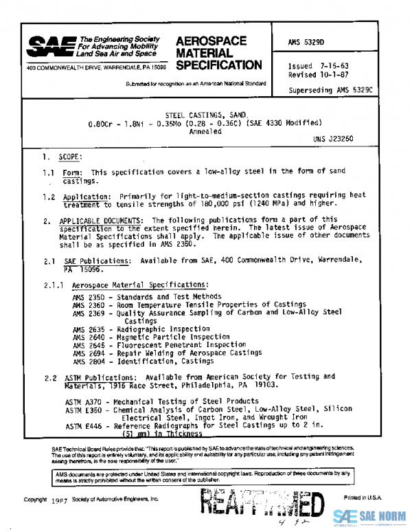 SAE AMS5329D PDF