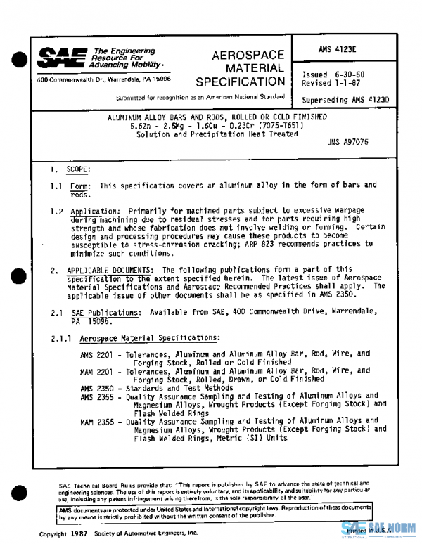 SAE AMS4123E PDF