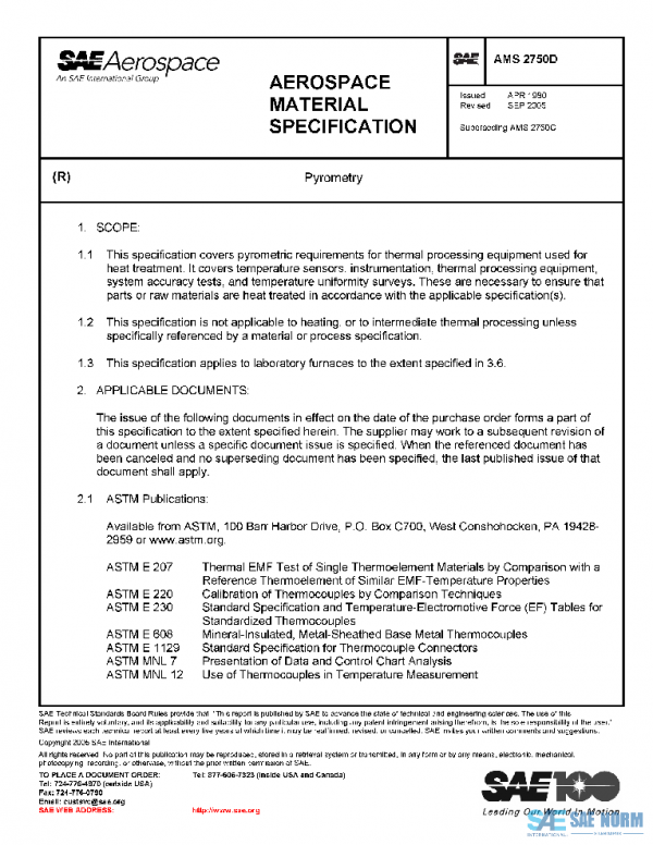 SAE AMS2750D PDF