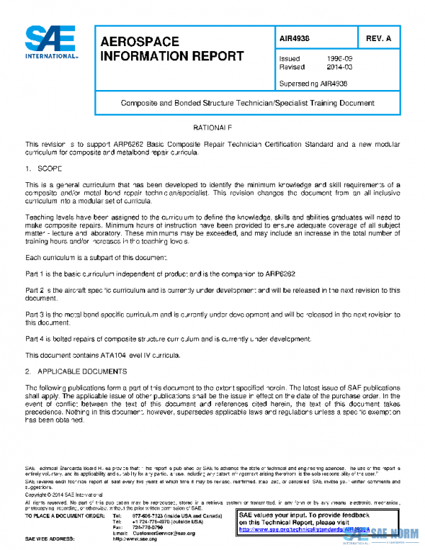 SAE AIR4938A PDF