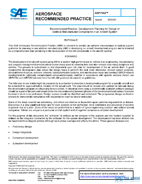 SAE ARP7042 PDF