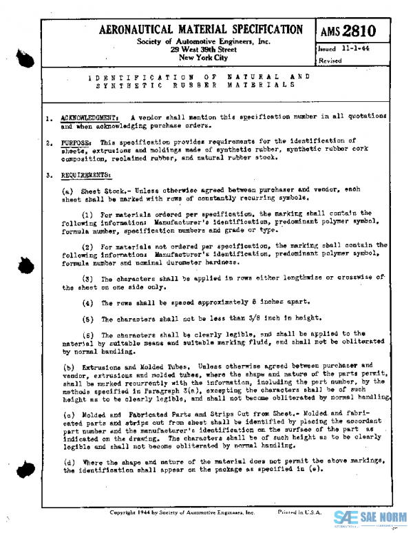 SAE AMS2810 PDF SAE AMS2810 PDF
