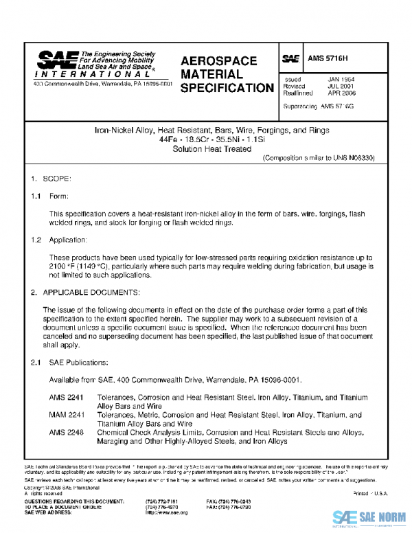 SAE AMS5716H PDF