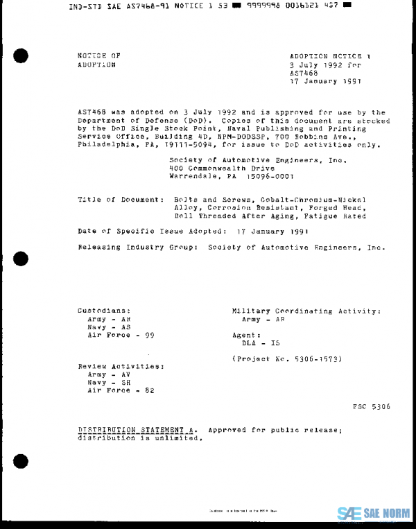 SAE AS7468 PDF