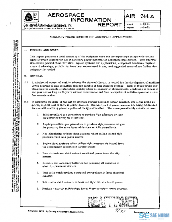 SAE AIR744A PDF