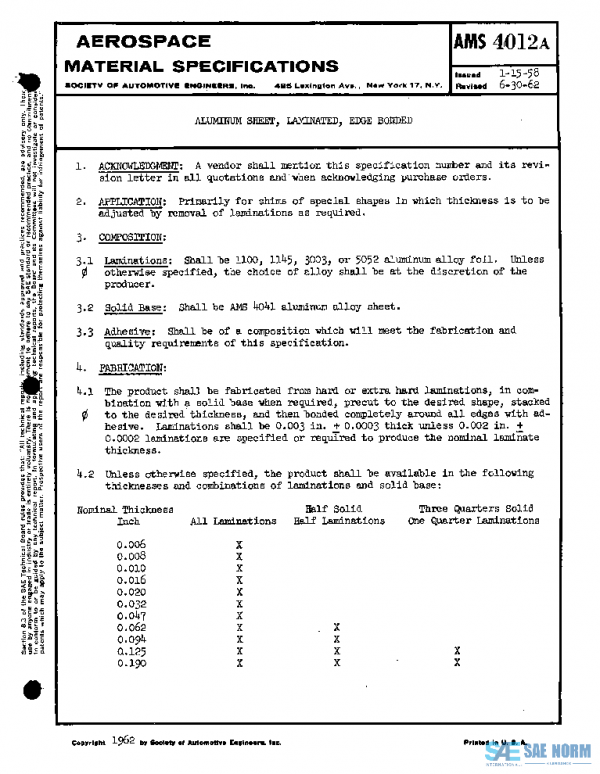 SAE AMS4012A PDF SAE AMS4012A PDF