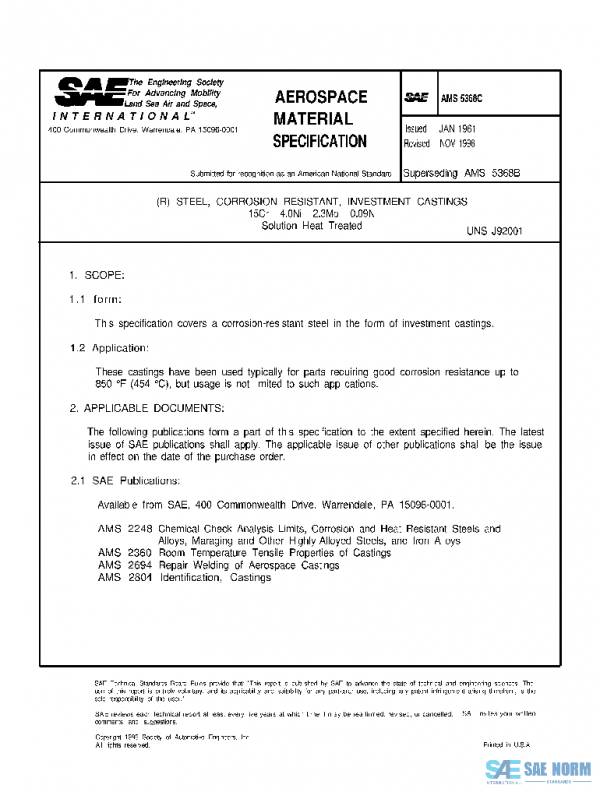 SAE AMS5368C PDF