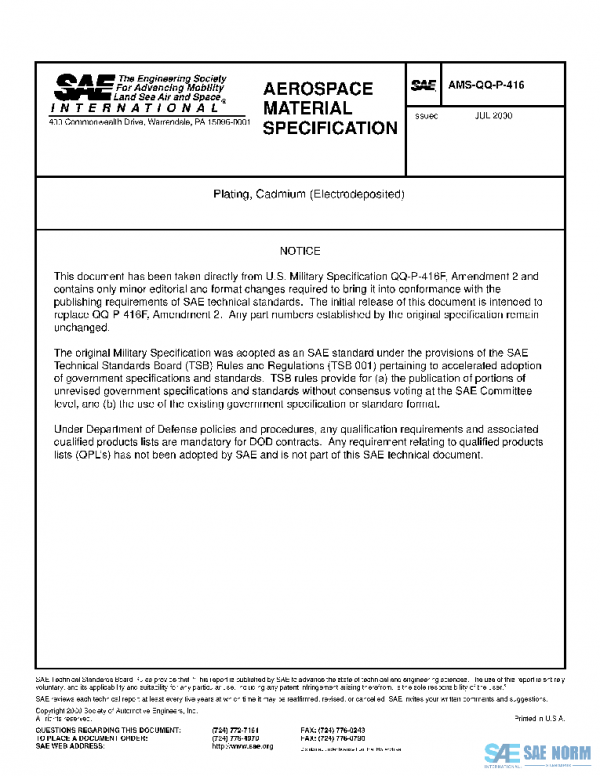 SAE AMSQQP416 PDF