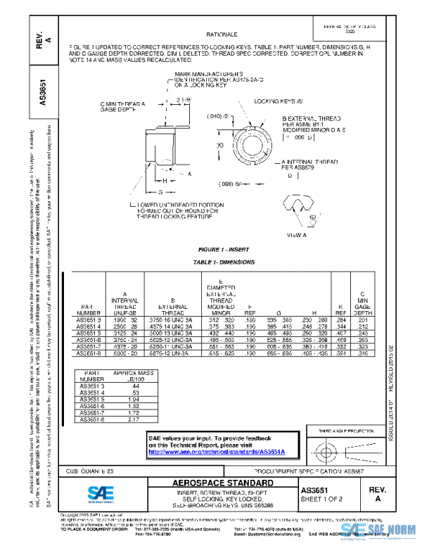 SAE AS3651A PDF SAE AS3651A PDF