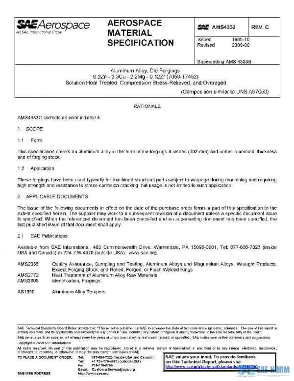 SAE AMS4333C PDF SAE AMS4333C PDF