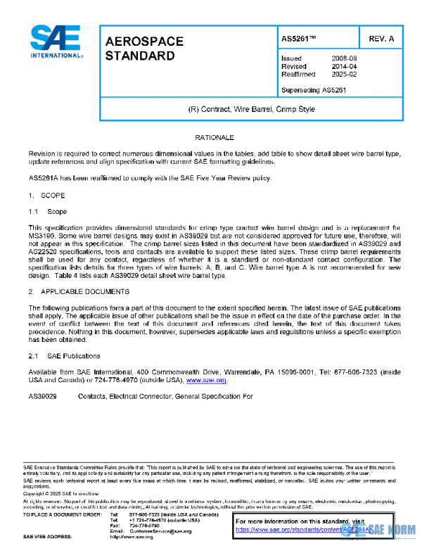 SAE AS5261A PDF