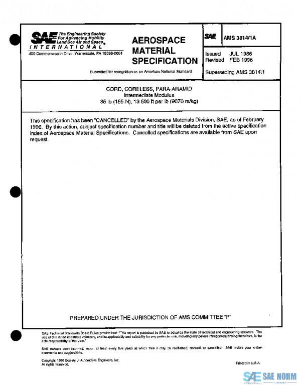 SAE AMS3814/1A PDF SAE AMS3814/1A PDF
