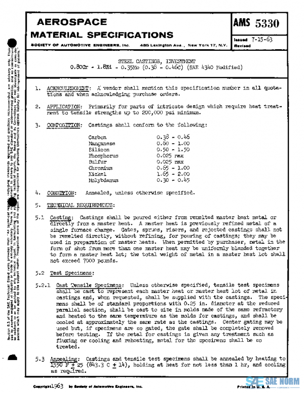 SAE AMS5330 PDF