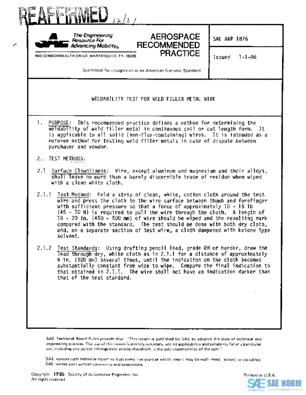 SAE ARP1876 PDF