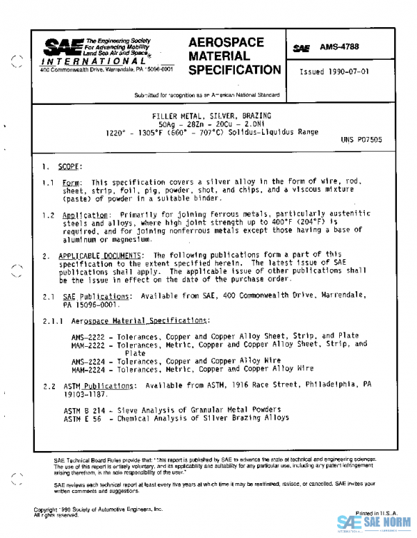SAE AMS4788 PDF