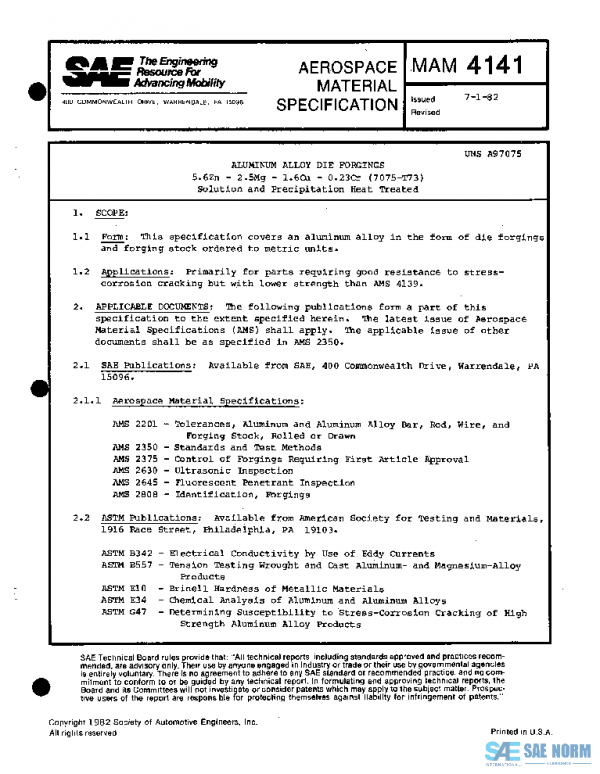 SAE MAM4141 PDF