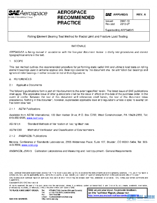 SAE ARP5483/5A PDF SAE ARP5483/5A PDF