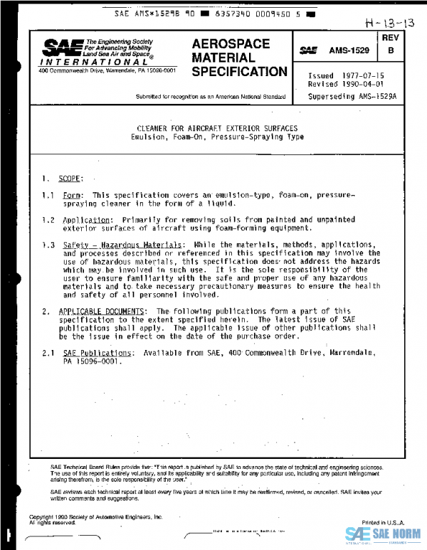 SAE AMS1529B PDF