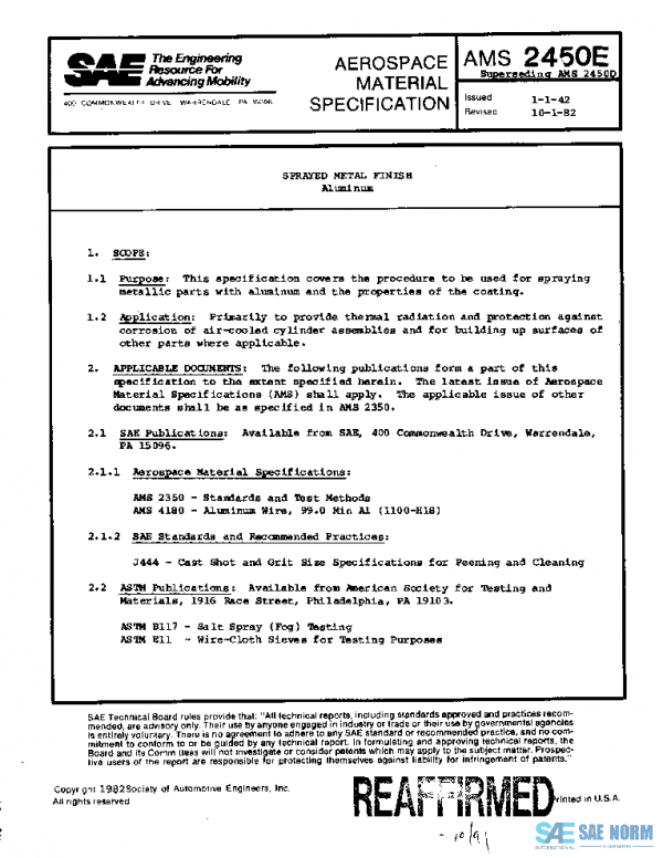 SAE AMS2450E PDF