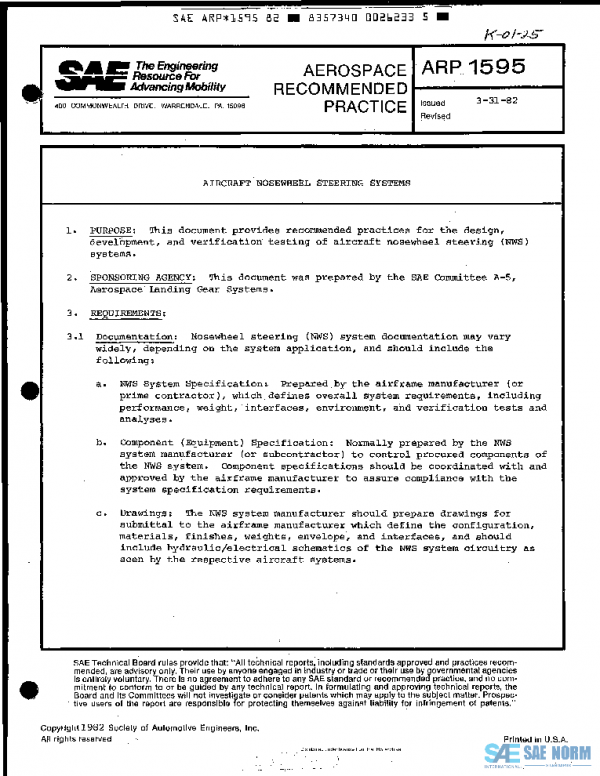 SAE ARP1595 PDF