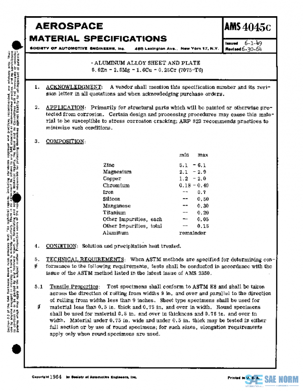 SAE AMS4045C PDF SAE AMS4045C PDF