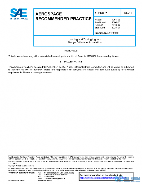 SAE ARP693F PDF