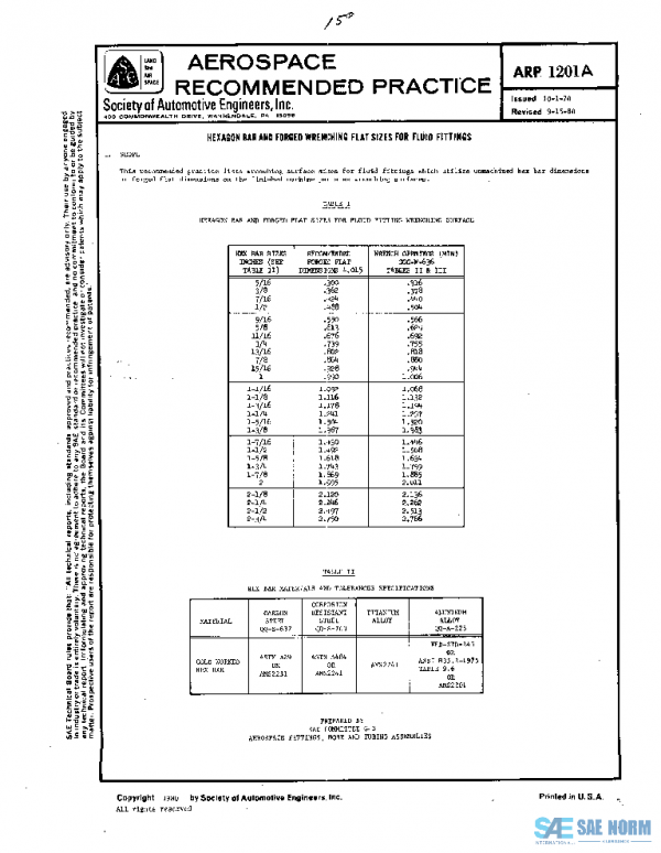 SAE ARP1201A PDF SAE ARP1201A PDF