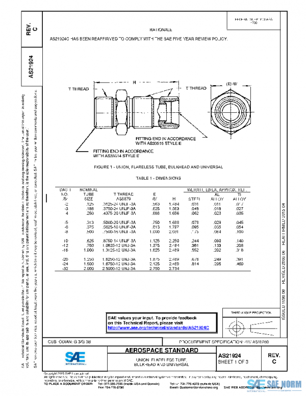 SAE AS21924C PDF SAE AS21924C PDF