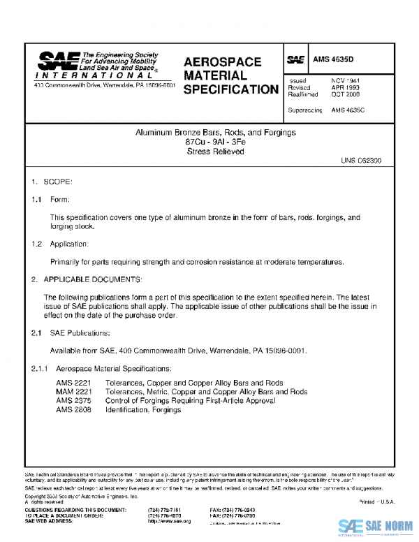 SAE AMS4635D PDF