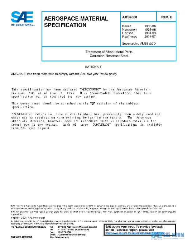 SAE AMS2550E PDF SAE AMS2550E PDF