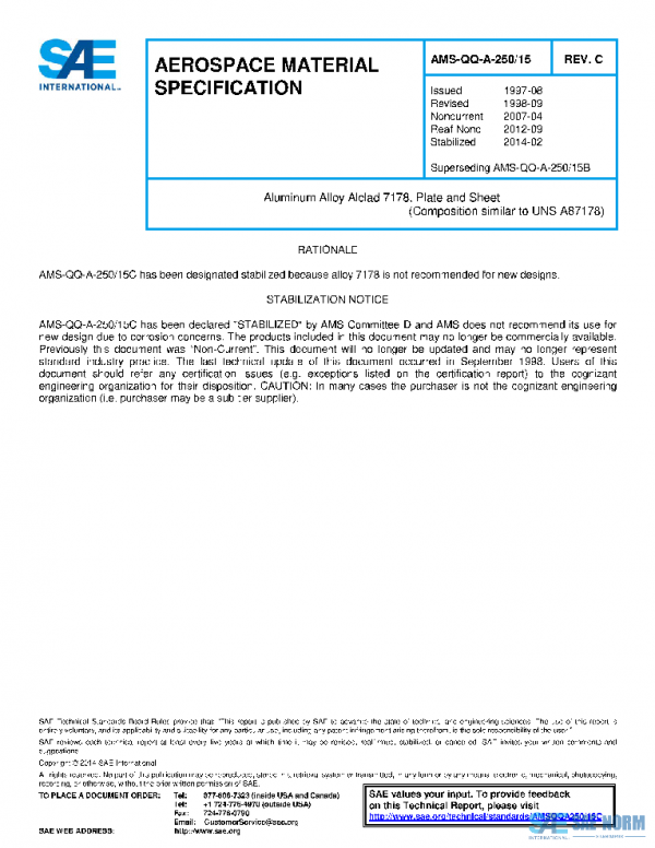 SAE AMSQQA250/15C PDF