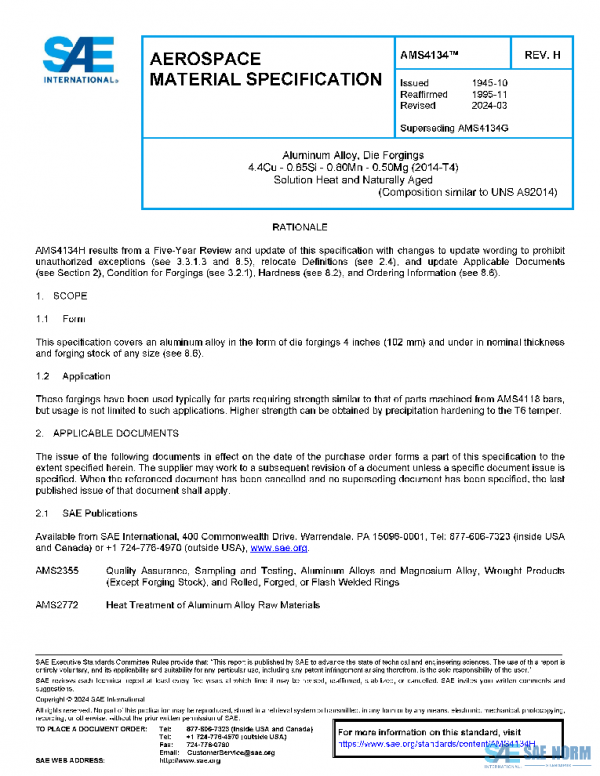 SAE AMS4134H PDF