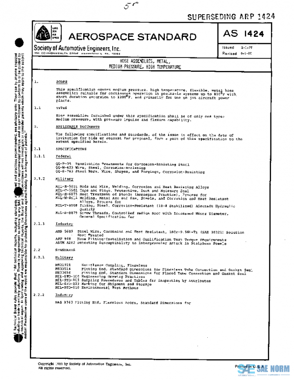 SAE AS1424 PDF SAE AS1424 PDF