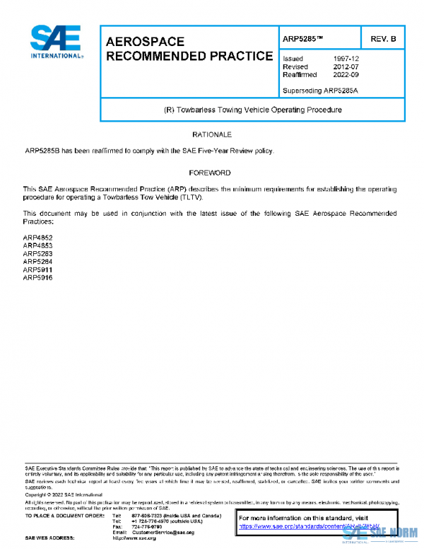 SAE ARP5285B PDF SAE ARP5285B PDF