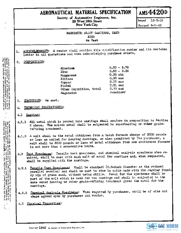 SAE AMS4420D PDF SAE AMS4420D PDF