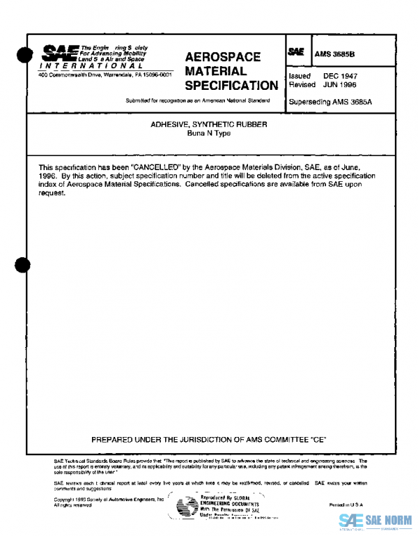 SAE AMS3685B PDF SAE AMS3685B PDF