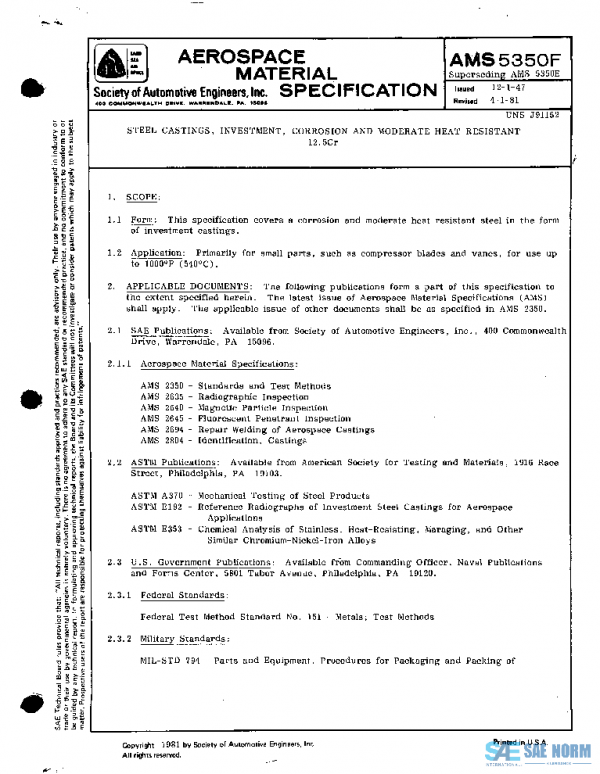 SAE AMS5350F PDF